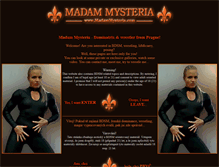 Tablet Screenshot of madammysteria.com